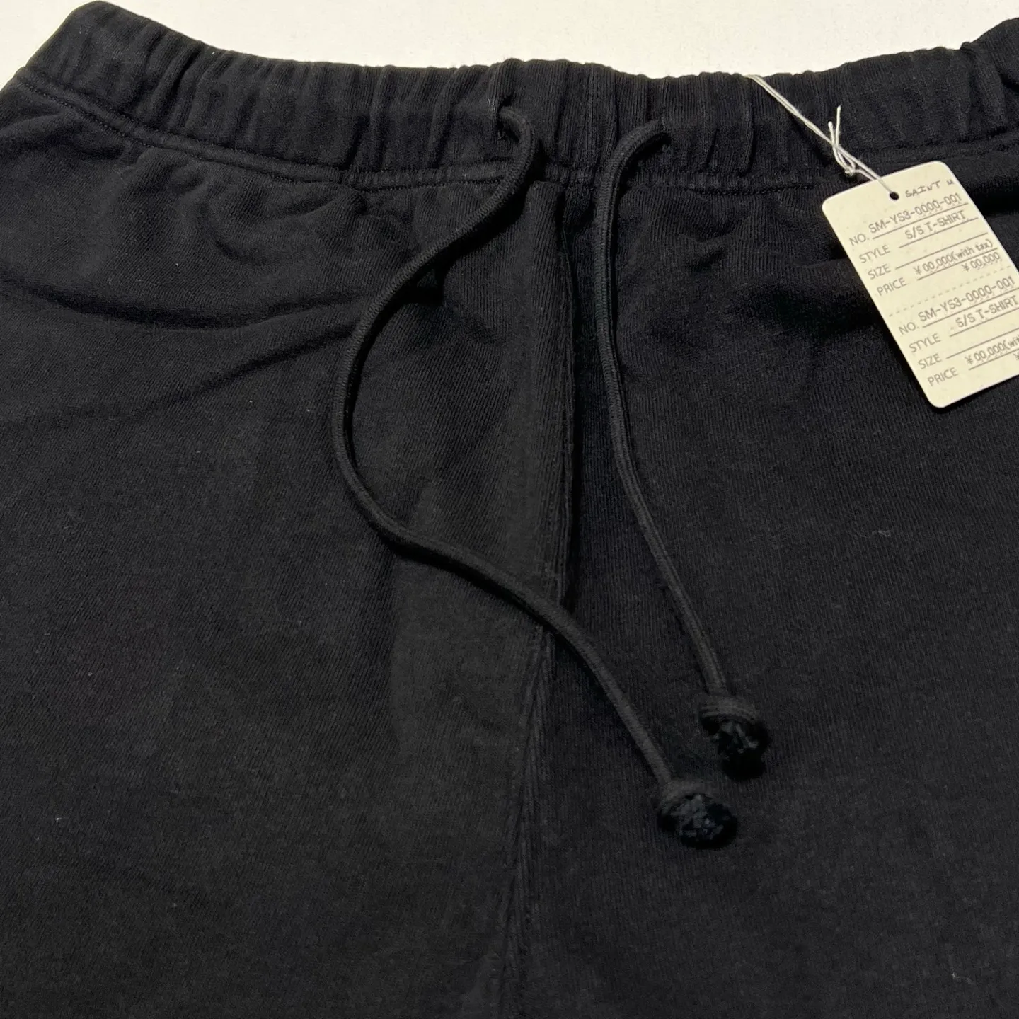 SAINT Mxxxxxx SWEAT SHORTS/RIBON SAINT/BLK pink SAINT LOGO shorts, black S-XL cotton and linen OE yarn fabric, stiff, light, comfortable and breathable, non-locking design, naturally rolled back after water, super handsome version, easy to match, original consistent main mark, wash water mark, little angel anti-counterfeiting mark